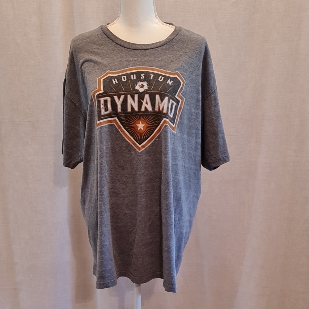 Houston Dynamo FC Retro Soccer 2006 Artwork Heather Gray Sublimated T-Shirt used